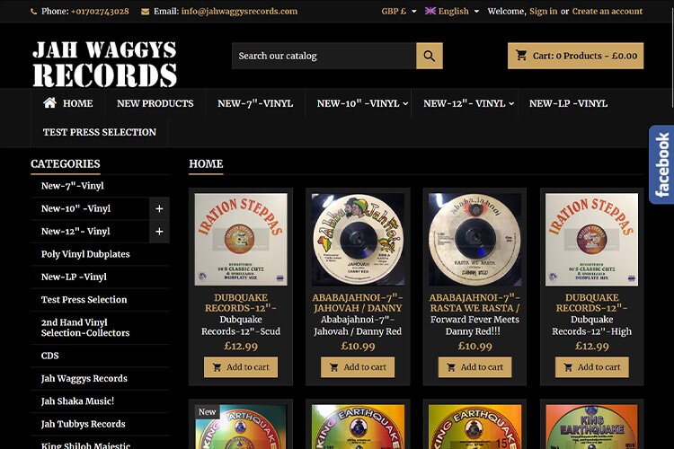 Jah Waggy Records Online Shop