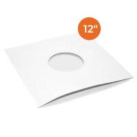 12"/LP Inner Sleeve, poly-lined, white, 90 g/m²...