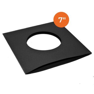 Single Innenhüllen (7"), schwarz durchgefärbt, 80 g/m² Papier, 2 Mittellöcher (1.000 Stück)